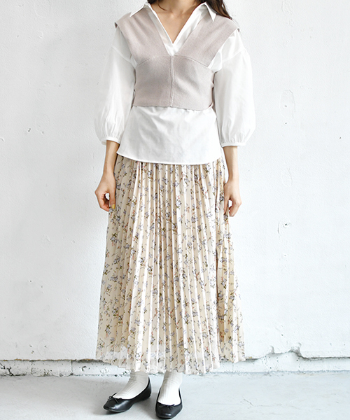 PairPair（ペアペア）の「ニットビスチェ×シャツSET（シャツ/ブラウス・レディース・ブラック/ライトグレー/ブルー・FREE）」の20枚目の写真