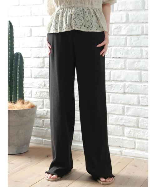 Earth Music Ecology アースミュージックアンドエコロジー の ワッフルワイドパンツ その他パンツ Wear