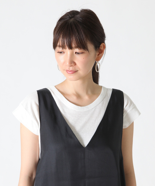 1er Arrondissement（プルミエアロンディスモン）の「キュプラサテンワンピース（ワンピース・レディース・ブラック/カーキ・36/38）」の12枚目の写真