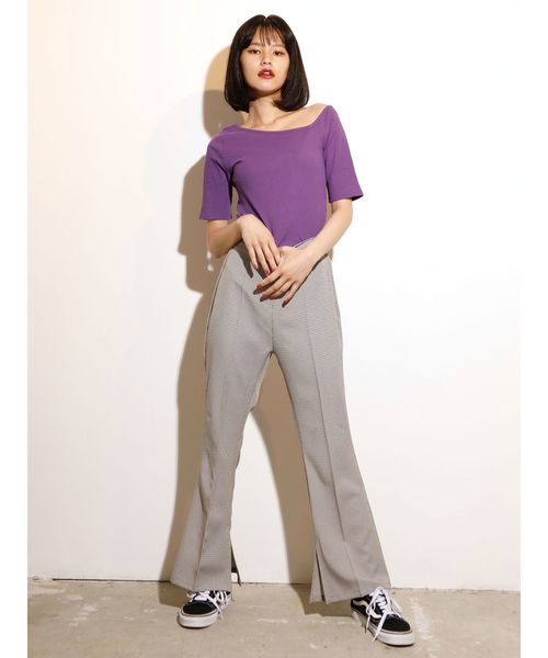 jouetie（ジュエティ）の「スリットフィットパンツ（スラックス・レディース・ブラック/ブルー/ベージュ/その他1・MEDIUM）」の7枚目の写真