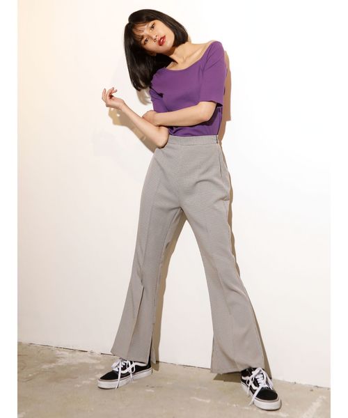 jouetie（ジュエティ）の「スリットフィットパンツ（スラックス・レディース・ブラック/ブルー/ベージュ/その他1・MEDIUM）」の9枚目の写真