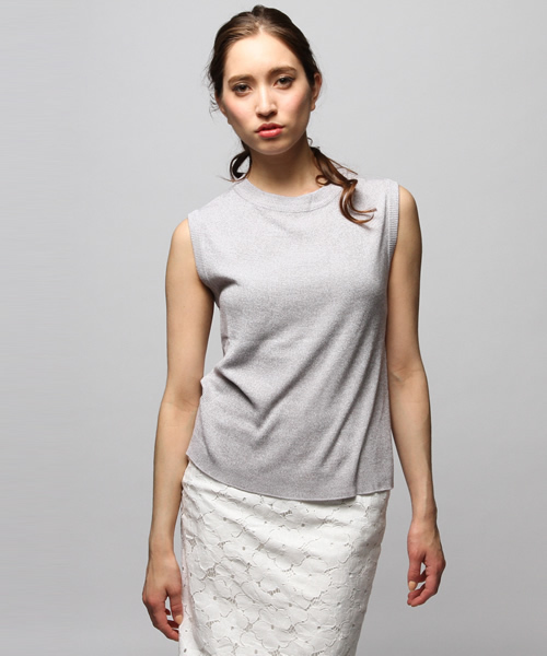 FREE'S SHOP（フリーズショップ）の「レーヨンシルクニット（ニット/セーター・レディース・ホワイト/グレー/ピンク・FREE）」の3枚目の写真