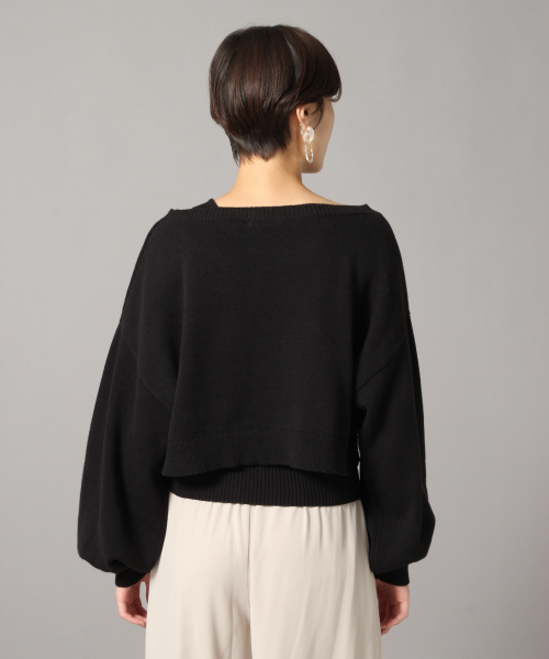 LOWRYS FARM（ローリーズファーム）の「パフスリーブ2Pプルオーバー　853667（ニット/セーター・レディース・ブラック/ベージュ/グリーン系その他/ブラウン・FREE）」の9枚目の写真