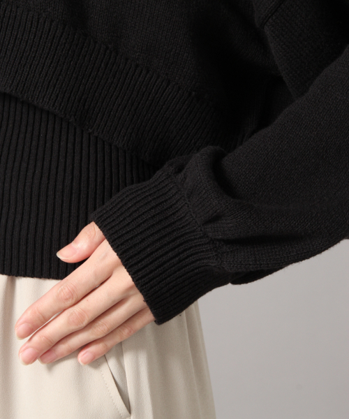 LOWRYS FARM（ローリーズファーム）の「パフスリーブ2Pプルオーバー　853667（ニット/セーター・レディース・ブラック/ベージュ/グリーン系その他/ブラウン・FREE）」の18枚目の写真