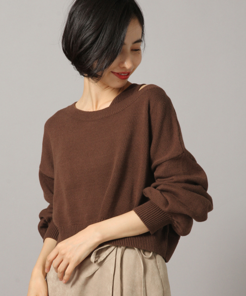 LOWRYS FARM（ローリーズファーム）の「パフスリーブ2Pプルオーバー　853667（ニット/セーター・レディース・ブラック/ベージュ/グリーン系その他/ブラウン・FREE）」の22枚目の写真