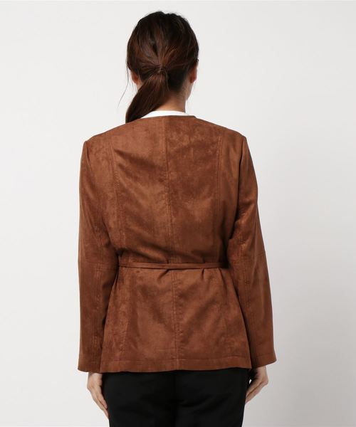 セール】SLOBE IENA Fi.m スエードライクノーカラージャケット（ノー