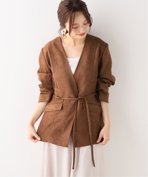 SLOBE IENA Fi.m スエードライクノーカラージャケット