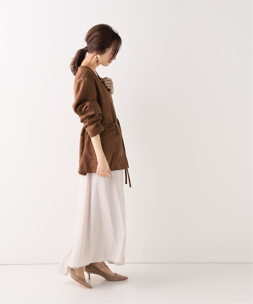 セール】SLOBE IENA Fi.m スエードライクノーカラージャケット（ノー