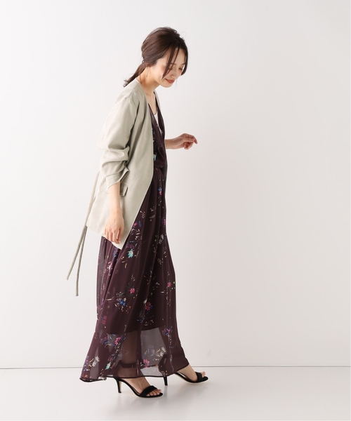 SLOBE IENA（スローブイエナ）の「SLOBE IENA Fi.m スエードライクノーカラージャケット（ノーカラージャケット・レディース・ベージュ/キャメル・FREE）」の6枚目の写真