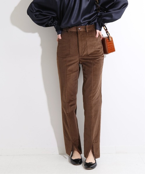 IENA LA BOUCLE(イエナラブークル)の「IENA LA BOUCLE フレンチコール 前スリットパンツ◆(その他パンツ・レディース・ホワイト/ブラウン・38/36/34/40)」の1枚目の写真
