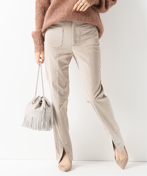IENA LA BOUCLE(イエナラブークル)の「IENA LA BOUCLE フレンチコール 前スリットパンツ◆(その他パンツ・レディース・ホワイト/ブラウン・38/36/34/40)」の2枚目の写真