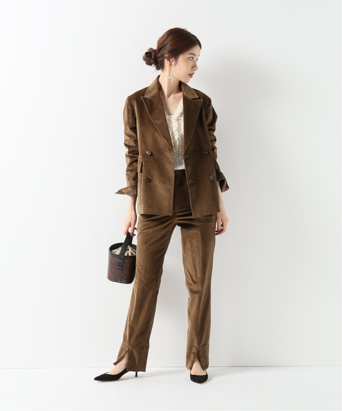 IENA LA BOUCLE(イエナラブークル)の「IENA LA BOUCLE フレンチコール 前スリットパンツ◆(その他パンツ・レディース・ホワイト/ブラウン・38/36/34/40)」の6枚目の写真