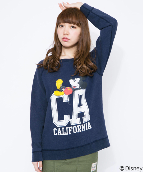MILKFED.（ミルクフェド）の「MICKEY SWEAT TOP CA　（Disney/ディズニー/ミッキーマウス/スウェットトップ）（スウェット・レディース・アッシュ/ネイビー・SMALL/MEDIUM）」の9枚目の写真