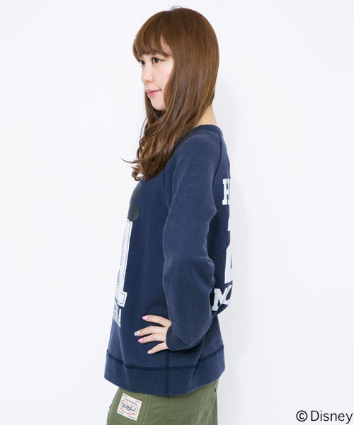 MILKFED.（ミルクフェド）の「MICKEY SWEAT TOP CA　（Disney/ディズニー/ミッキーマウス/スウェットトップ）（スウェット・レディース・アッシュ/ネイビー・SMALL/MEDIUM）」の8枚目の写真
