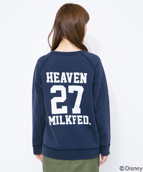 MILKFED.（ミルクフェド）の「MICKEY SWEAT TOP CA　（Disney/ディズニー/ミッキーマウス/スウェットトップ）（スウェット・レディース・アッシュ/ネイビー・SMALL/MEDIUM）」の7枚目の写真