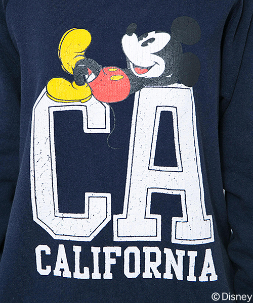 MILKFED.（ミルクフェド）の「MICKEY SWEAT TOP CA　（Disney/ディズニー/ミッキーマウス/スウェットトップ）（スウェット・レディース・アッシュ/ネイビー・SMALL/MEDIUM）」の6枚目の写真