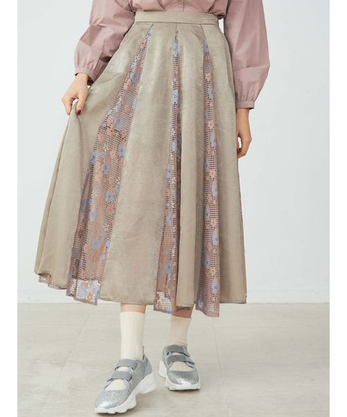 merry jenny(メリージェニー)の「springレースコンビサテンスカート(スカート・レディース・ベージュ/ブルー/アイボリー・FREE)」の13枚目の写真