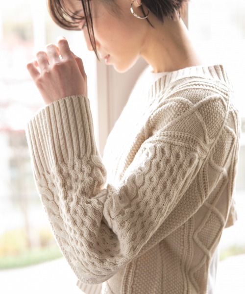 LOWRYS FARM（ローリーズファーム）の「バックリボンプルオーバー　870827（ニット/セーター・レディース・アイボリー/ブラック/イエロー・FREE）」の9枚目の写真