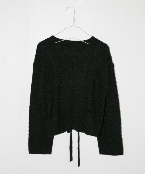 LOWRYS FARM（ローリーズファーム）の「バックリボンプルオーバー　870827（ニット/セーター・レディース・アイボリー/ブラック/イエロー・FREE）」の22枚目の写真