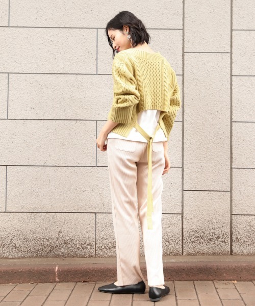 LOWRYS FARM（ローリーズファーム）の「バックリボンプルオーバー　870827（ニット/セーター・レディース・アイボリー/ブラック/イエロー・FREE）」の19枚目の写真