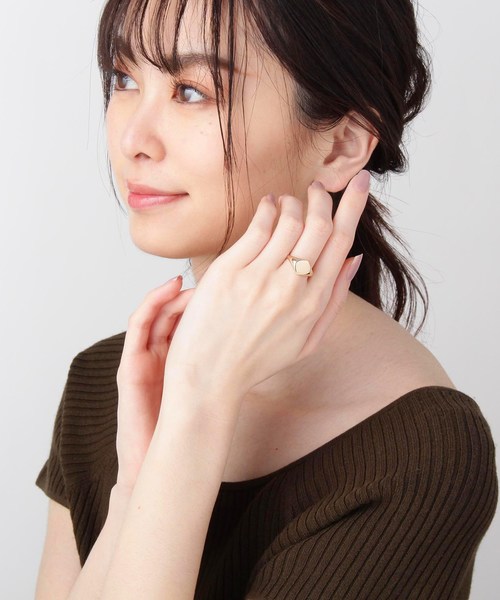 COCOSHNIK（ココシュニック）の「ロータススクエア　シグネットリング（リング・レディース・ホワイト系その他7・10号/14号/12号）」の11枚目の写真