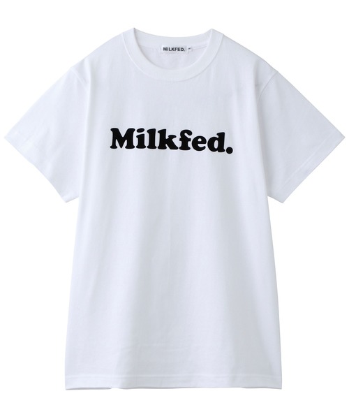 MILKFED.（ミルクフェド）の「COPPER LOGO S/S TEE（Tシャツ/カットソー・レディース・ホワイト/ブラック/パープル/レッド/ピンク/ライトグリーン/ライトパープル・S/M）」の2枚目の写真