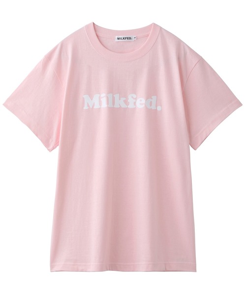 MILKFED.（ミルクフェド）の「COPPER LOGO S/S TEE（Tシャツ/カットソー・レディース・ホワイト/ブラック/パープル/レッド/ピンク/ライトグリーン/ライトパープル・S/M）」の6枚目の写真
