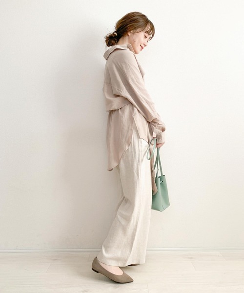 KOBE LETTUCE（コウベレタス）の「リネンイージーパンツ（その他パンツ・レディース・ベージュ系その他/チャコール/ブラウン/グリーン・FREE）」の5枚目の写真