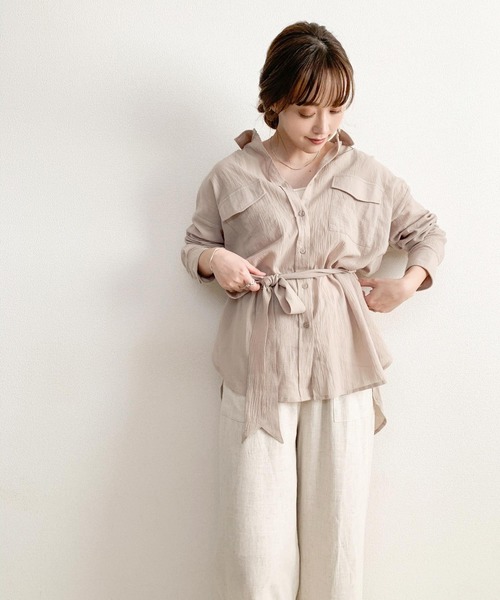 KOBE LETTUCE（コウベレタス）の「リネンイージーパンツ（その他パンツ・レディース・ベージュ系その他/チャコール/ブラウン/グリーン・FREE）」の8枚目の写真