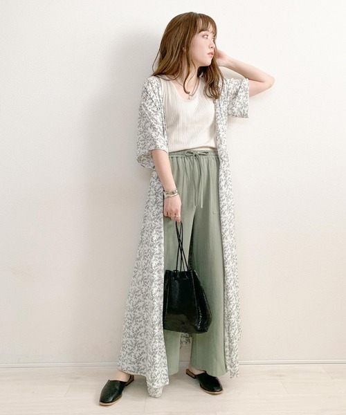 KOBE LETTUCE（コウベレタス）の「リネンイージーパンツ（その他パンツ・レディース・ベージュ系その他/チャコール/ブラウン/グリーン・FREE）」の11枚目の写真