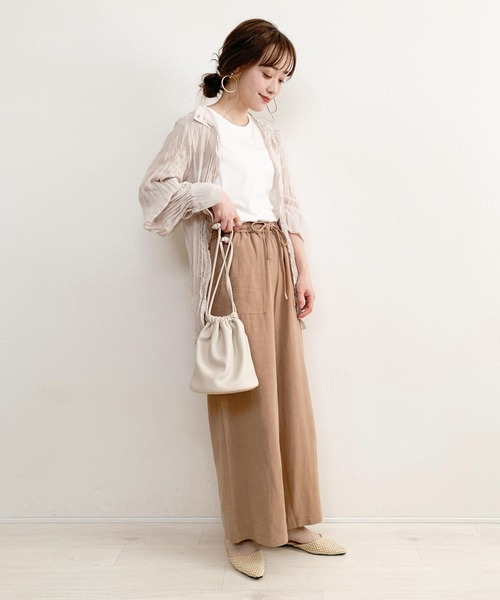 KOBE LETTUCE（コウベレタス）の「リネンイージーパンツ（その他パンツ・レディース・ベージュ系その他/チャコール/ブラウン/グリーン・FREE）」の13枚目の写真