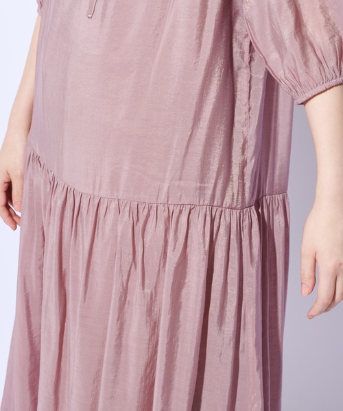 natural couture(ナチュラルクチュール)の「【WEB限定カラー有り】大人ティアードほんのりシアーワンピース(ワンピース・レディース・オフホワイト/ピンク/ミント/モカ/その他1・FREE)」の13枚目の写真