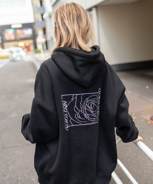 全商品オープニング価格特別価格 のtokyo Tokyo パーカー Neo トップス Rose刺繍パーカー パーカー