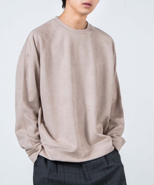 WEGO(ウィゴー)の「WEGO/フェイクスエードプルオーバー(スウェット・メンズ・ブラック/ベージュ/パープル系その他/キャメル/ブラウン系その他/サックスブルー・MEDIUM/LARGE)」の3枚目の写真