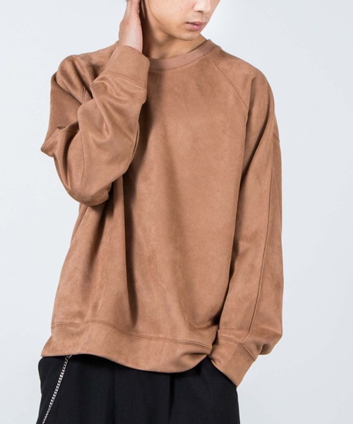 WEGO(ウィゴー)の「WEGO/フェイクスエードプルオーバー(スウェット・メンズ・ブラック/ベージュ/パープル系その他/キャメル/ブラウン系その他/サックスブルー・MEDIUM/LARGE)」の6枚目の写真