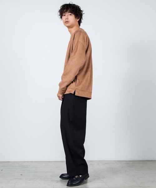 WEGO(ウィゴー)の「WEGO/フェイクスエードプルオーバー(スウェット・メンズ・ブラック/ベージュ/パープル系その他/キャメル/ブラウン系その他/サックスブルー・MEDIUM/LARGE)」の11枚目の写真