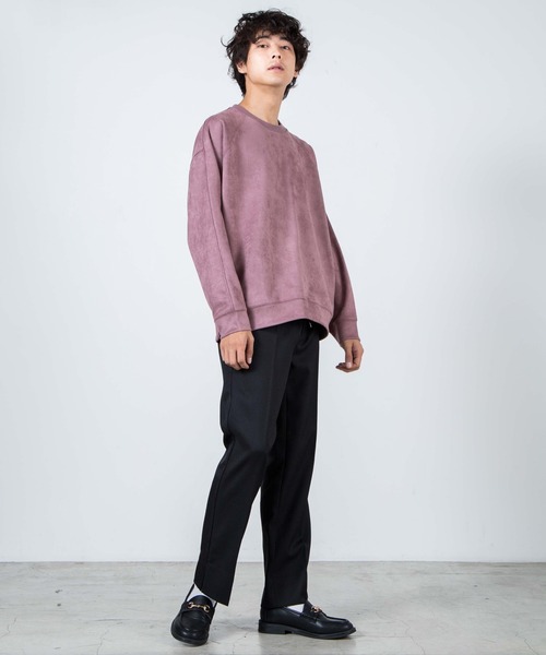 WEGO(ウィゴー)の「WEGO/フェイクスエードプルオーバー(スウェット・メンズ・ブラック/ベージュ/パープル系その他/キャメル/ブラウン系その他/サックスブルー・MEDIUM/LARGE)」の18枚目の写真