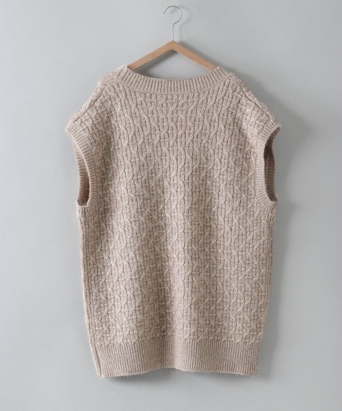 cepo（セポ）の「Ｖネックロングニットベスト（ベスト・レディース・ベージュ/グレー/オフホワイト・M）」の18枚目の写真