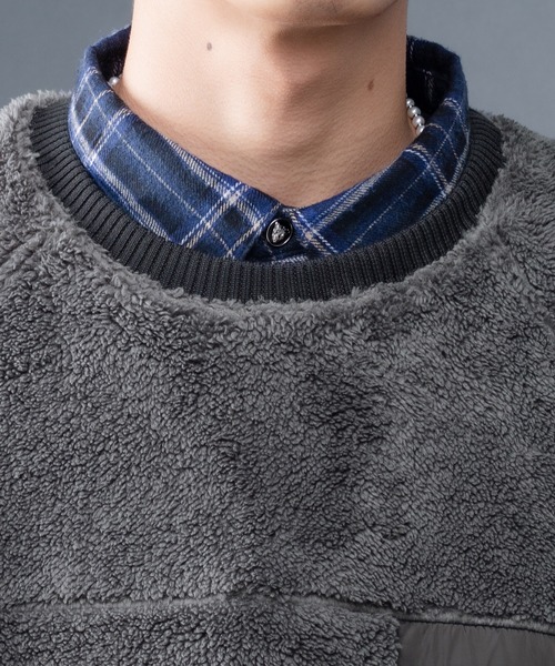 kutir（クティール）の「ルーズボアプルオーバースウェット（スウェット・メンズ・ライトグレー/チャコールグレー/ブラウン・MEDIUM/LARGE）」の15枚目の写真