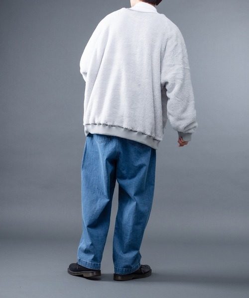 kutir（クティール）の「ルーズボアプルオーバースウェット（スウェット・メンズ・ライトグレー/チャコールグレー/ブラウン・MEDIUM/LARGE）」の19枚目の写真