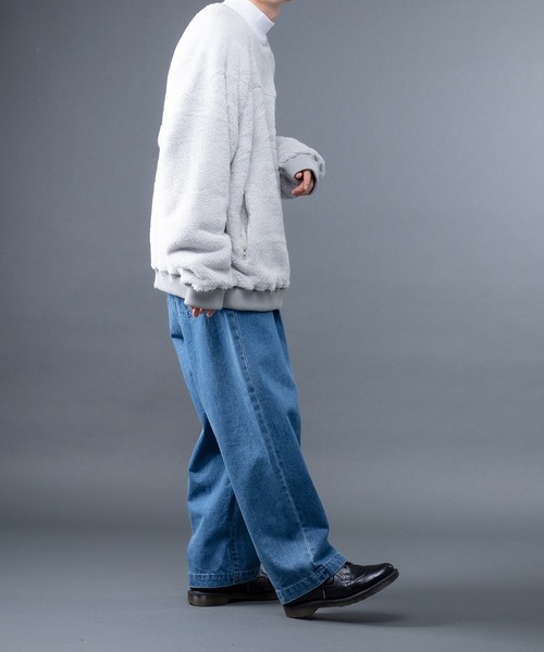 kutir（クティール）の「ルーズボアプルオーバースウェット（スウェット・メンズ・ライトグレー/チャコールグレー/ブラウン・MEDIUM/LARGE）」の20枚目の写真