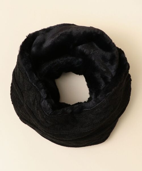 SHIPS（シップス）の「SHIPS: ケーブル ボア スヌード（ネックウォーマー/スヌード・メンズ・ベージュ/ブラック/ネイビー・ONE SIZE）」の2枚目の写真