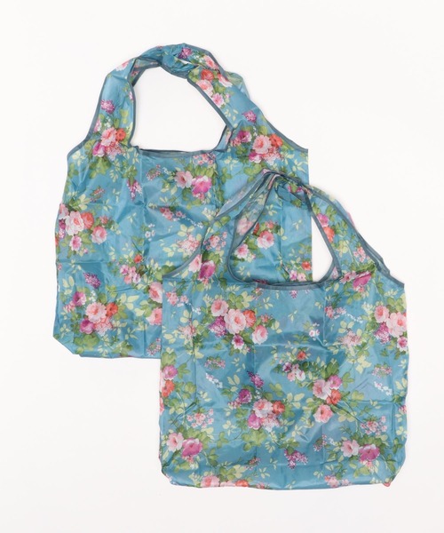 セール】同柄2枚セット 大容量プリント折りたたみコンパクトエコバッグ