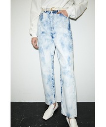 MOUSSY | JW BLEACH WIDE テーパード(デニムパンツ)