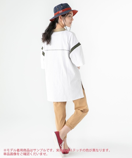 KRIFF MAYER Lady's Collection（クリフメイヤーレディースコレクション）の「接触冷感タフリブチュニック（チュニック・レディース・ライトピンク/オフホワイト/ブラック/ベージュ・LARGE/MEDIUM）」の13枚目の写真