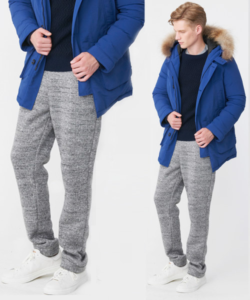 MORGAN HOMME（モルガンオム）の「プリントフリースリラックスパンツ/イージーパンツ（その他パンツ・メンズ・グレー/ネイビー・SMALL/LARGE/MEDIUM）」の2枚目の写真