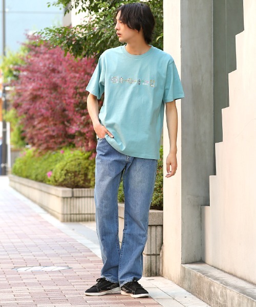 チチカカ（チチカカ）の「ライン刺繍Ｔシャツ（Tシャツ/カットソー・メンズ・ブラック/ブルー・MEDIUM/LARGE）」の4枚目の写真