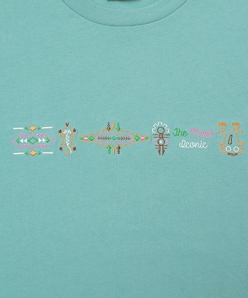 チチカカ（チチカカ）の「ライン刺繍Ｔシャツ（Tシャツ/カットソー・メンズ・ブラック/ブルー・MEDIUM/LARGE）」の14枚目の写真