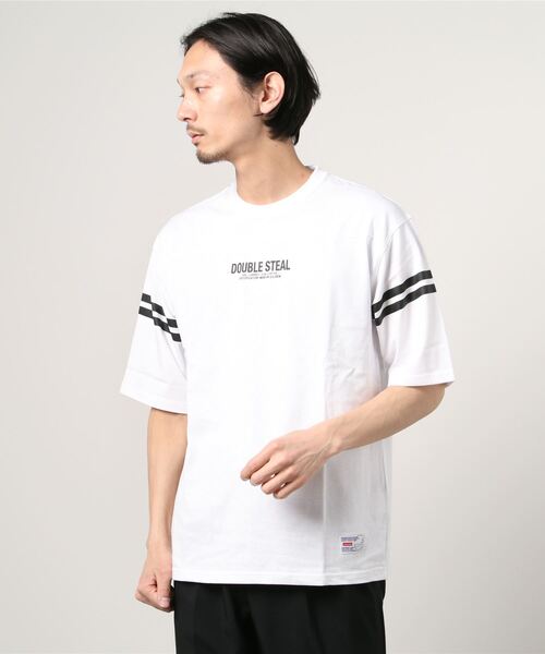 DOUBLE STEAL(ダブルスティール)の「2line FOOTBALL TEE(Tシャツ/カットソー・メンズ・ホワイト系その他/ブラック系その他/ホワイト系その他2/ブラック系その他2・MEDIUM/X-LARGE/LARGE)」の11枚目の写真