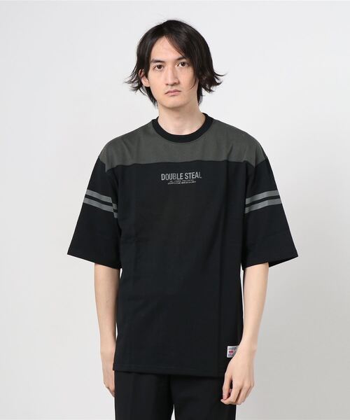 DOUBLE STEAL(ダブルスティール)の「2line FOOTBALL TEE(Tシャツ/カットソー・メンズ・ホワイト系その他/ブラック系その他/ホワイト系その他2/ブラック系その他2・MEDIUM/X-LARGE/LARGE)」の22枚目の写真